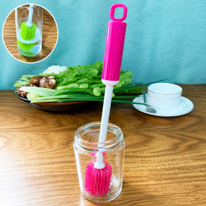 Multi-purpose Silicone Cup Brush with Long Handle