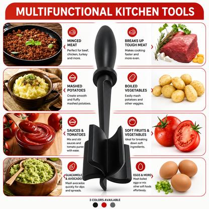 Multi-Purpose Meat Chopper & Food Masher