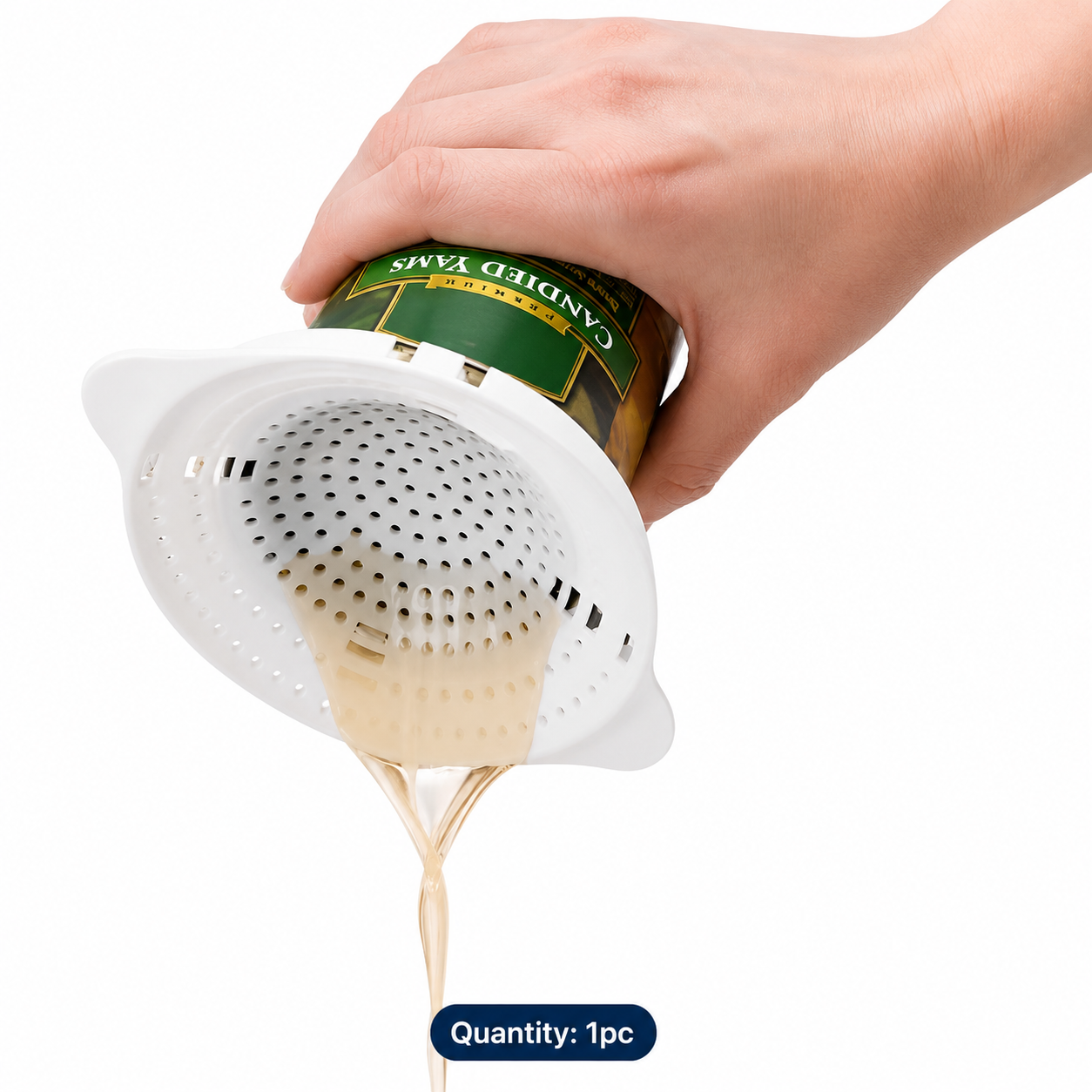 Universal Snap-On Can Strainer | Mess-Free Food Draining Lid